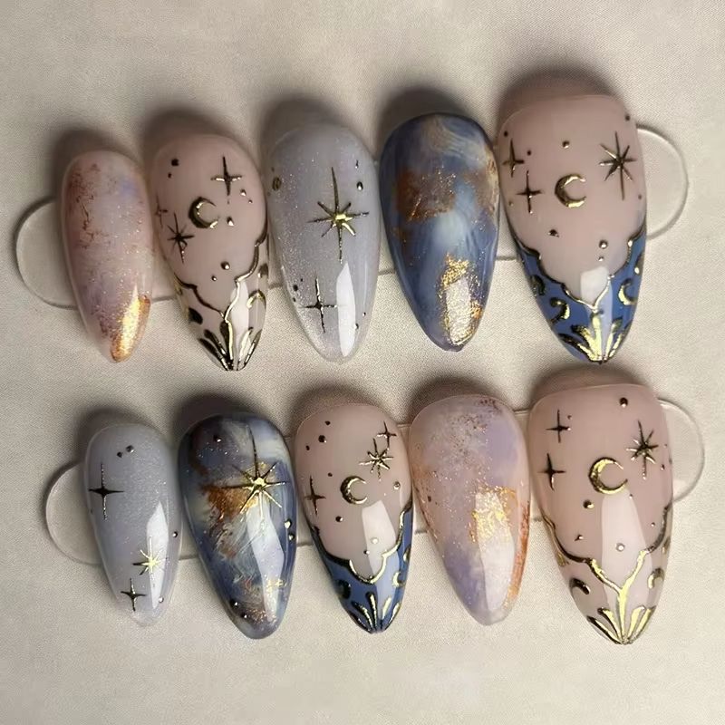 Nail Art Aesthetic - Juego de 24 Uds de uñas
