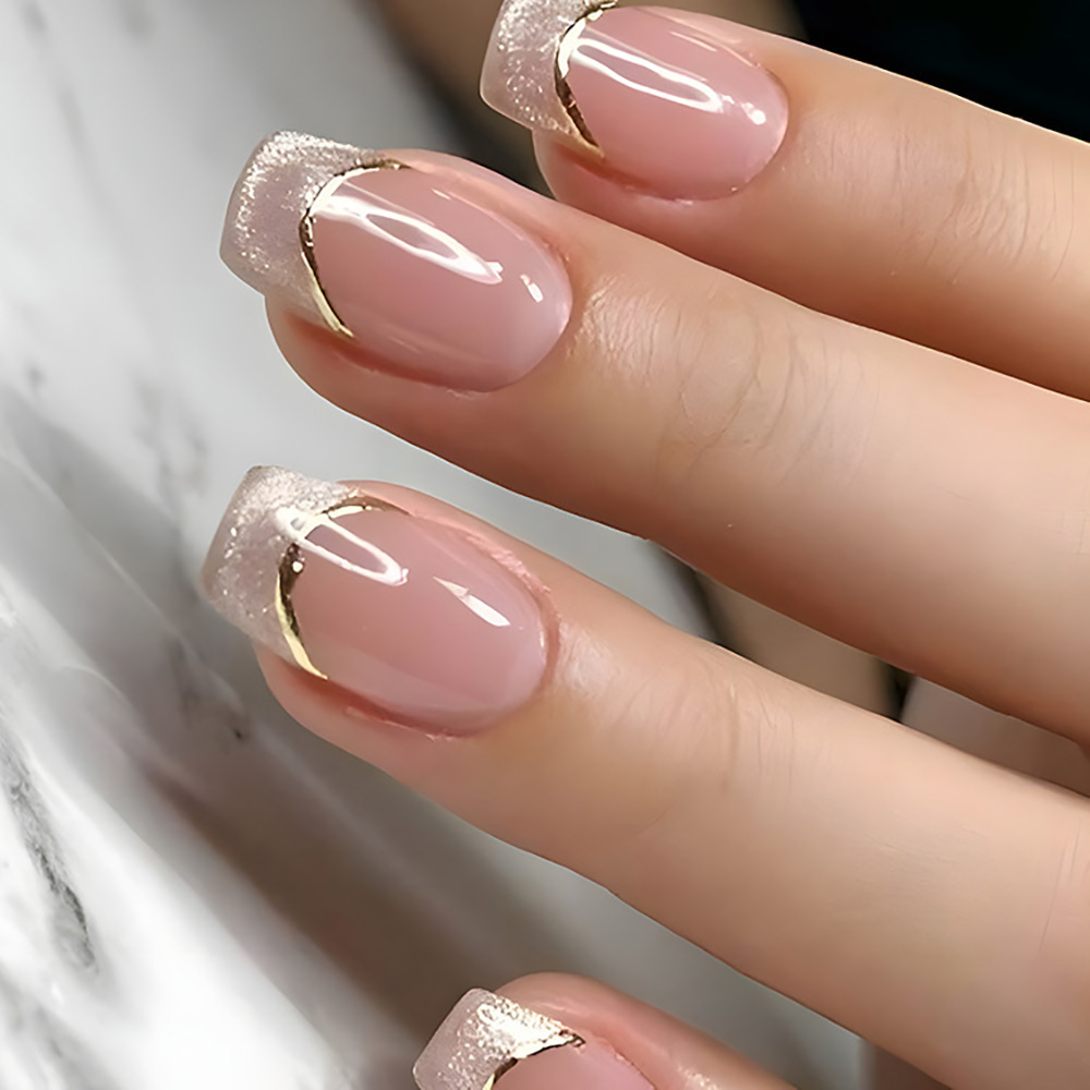 Nail Art Aesthetic - Uñas postizas de longitud media para