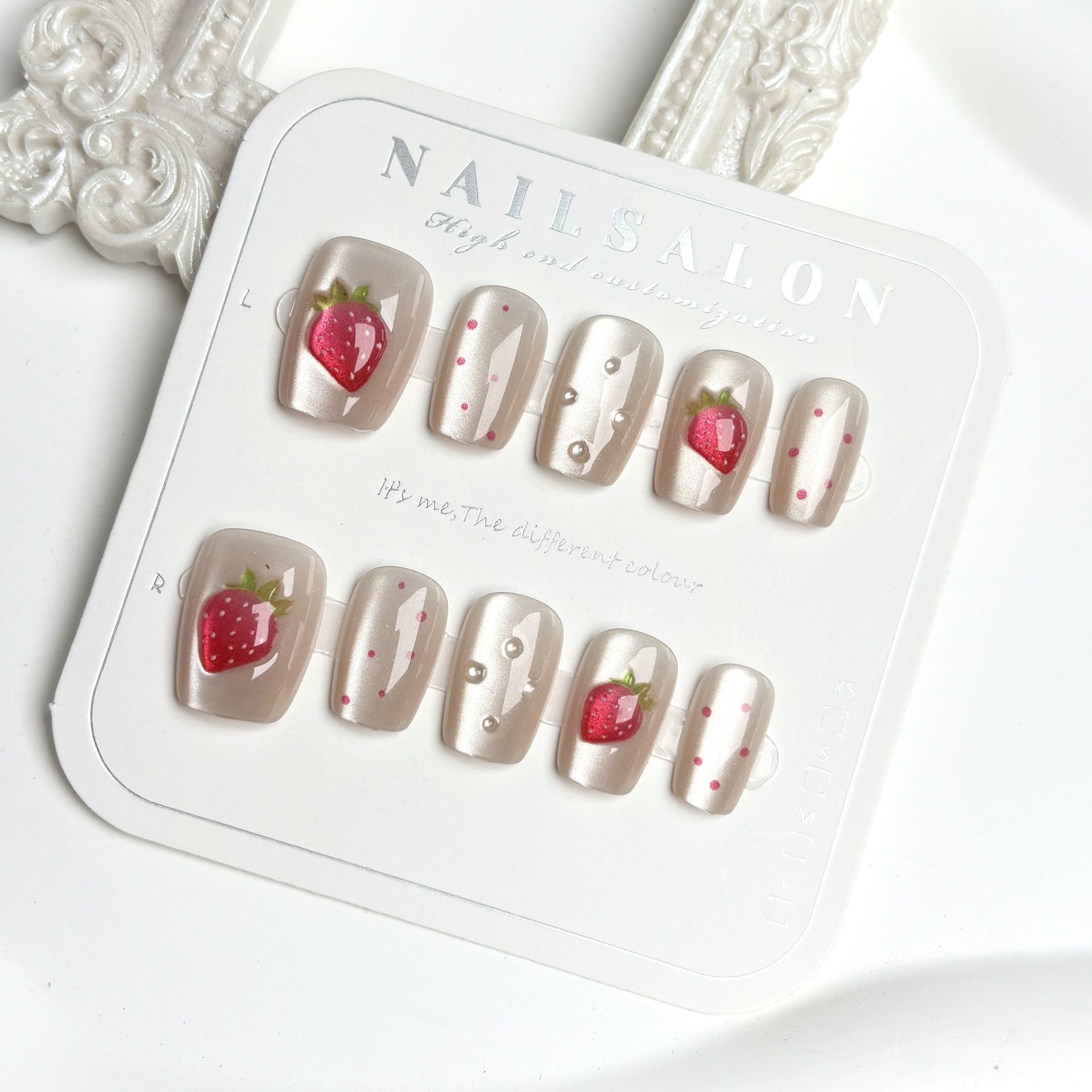 Nail Art Fake Nails - 10 Uds. De uñas postizas cuadradas