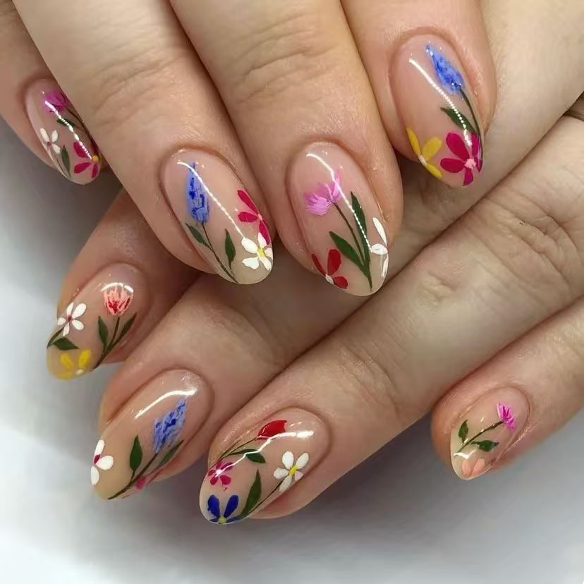 Nail Art Aesthetic - 24 Uds. De puntas simples de
