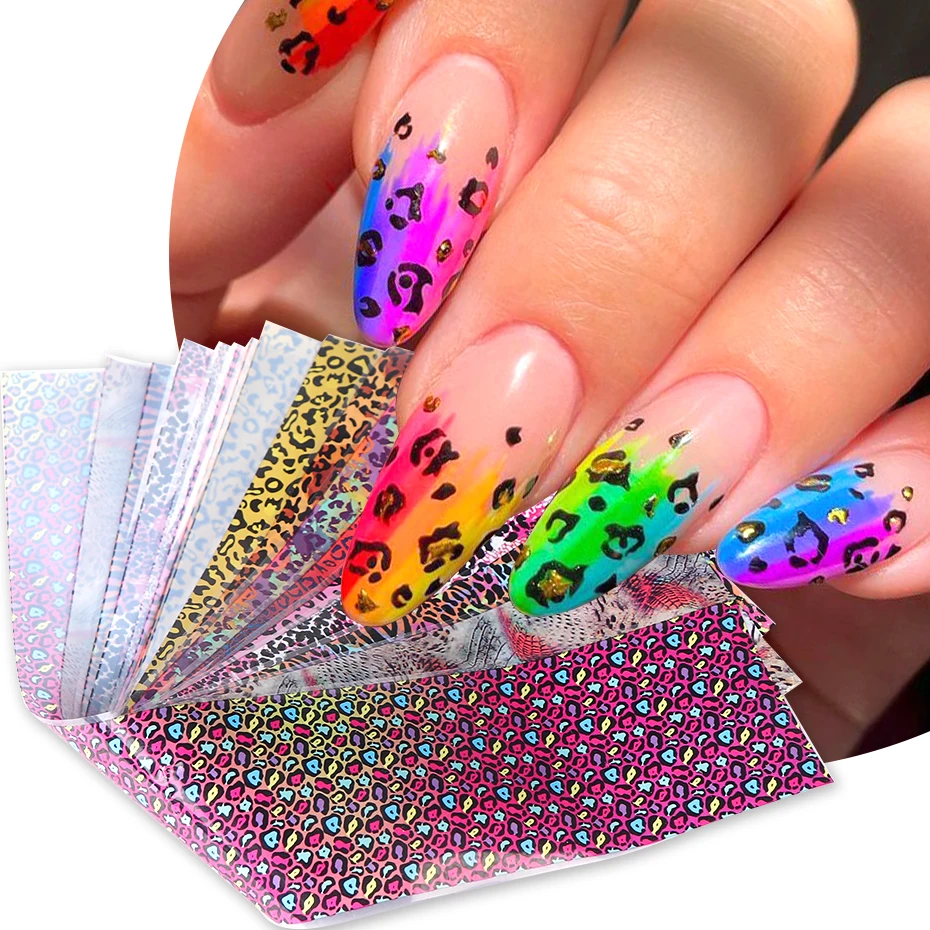 Nail Art Zebra - 10 piezas de láminas de transferencia