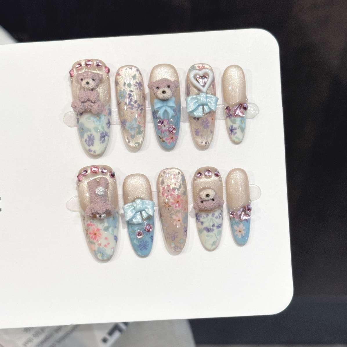 Nail Art Oval - 10 piezas de decoración de uñas