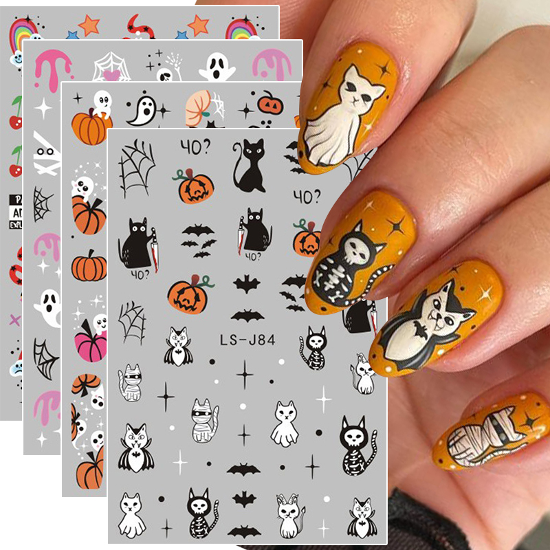 Nail Art Vampire - 4 pegatinas góticas 3D para uñas