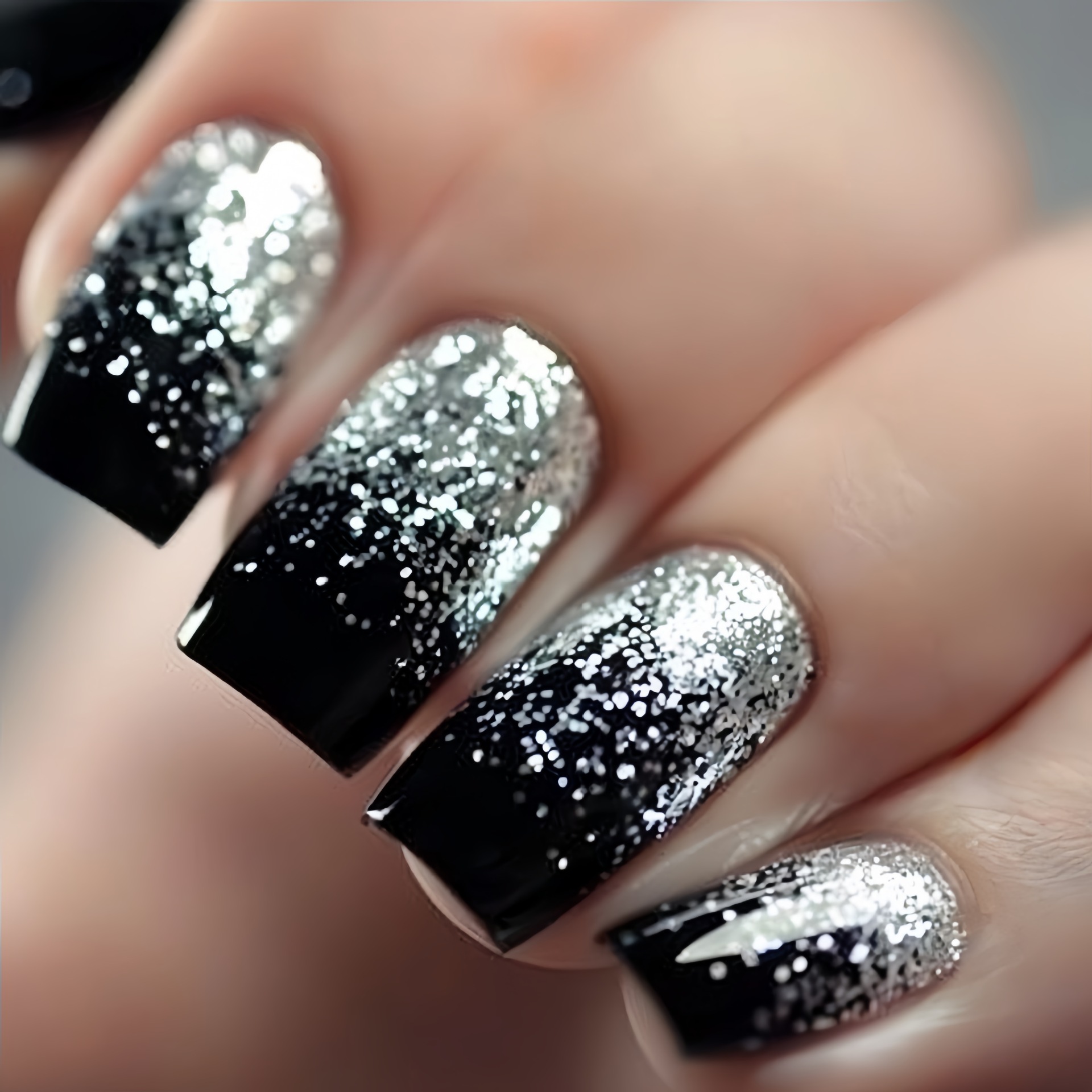 Nail Art Aesthetic - Uñas postizas medianas cortas, degradado, marrón,