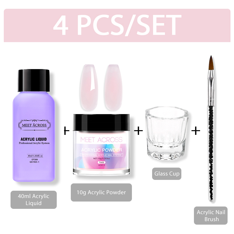 Acrylic Powder Clear - MEET ACROSS polvo acrílico flor de