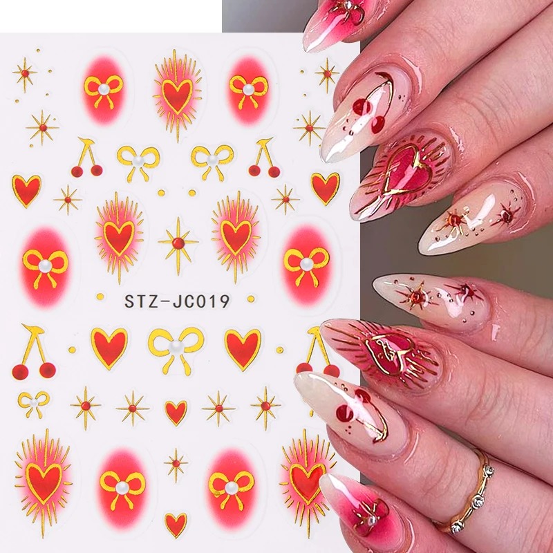 Pegatinas de Corazón Bronceado - Nail Art Red Cherry reseña y precio