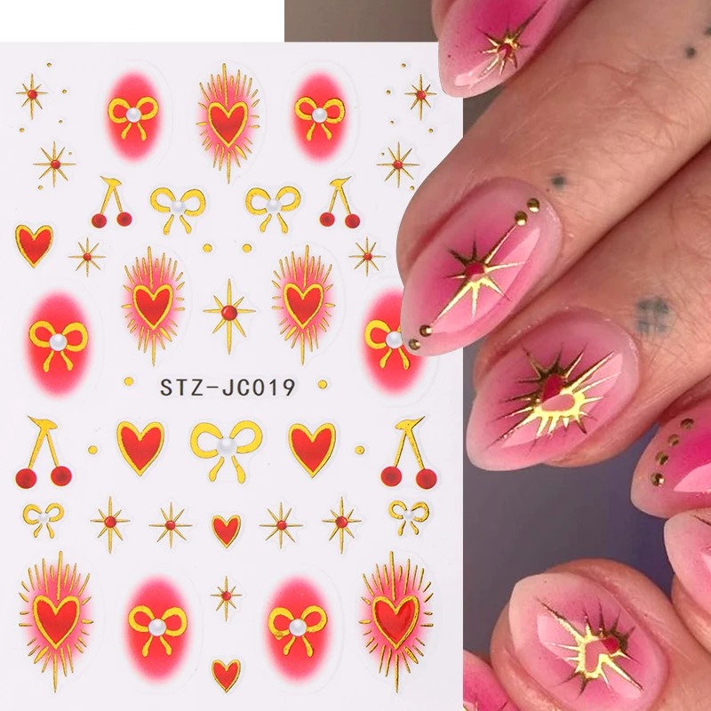 Pegatinas de Corazón Bronceado - Nail Art Red Cherry reseña y precio