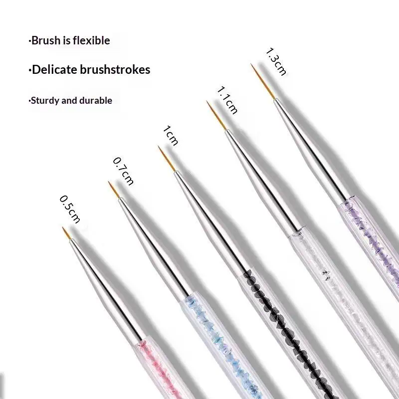 Juego de 5 pinceles delineador - Nail Art Painting reseña y precio