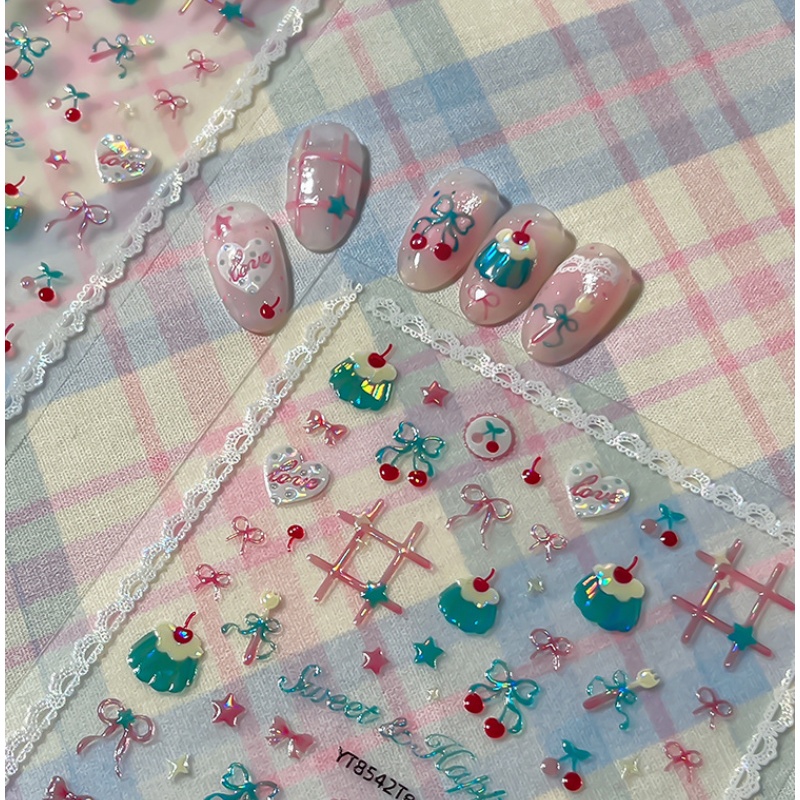 1 unidad de pegatinas de uñas  - Nail Art Red Cherry reseña y precio