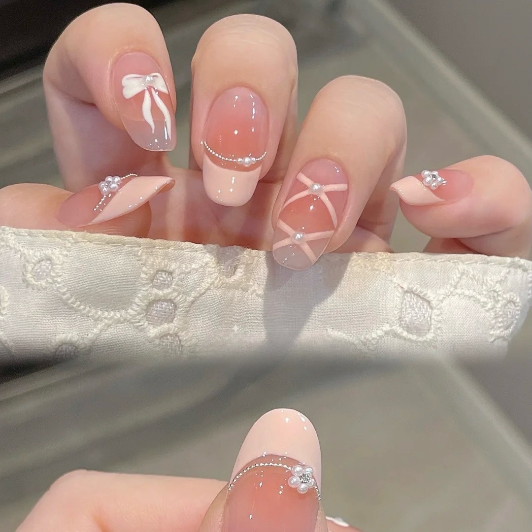 10 Uds. De manicura blanca, fr - Nail Art Oval reseña y precio