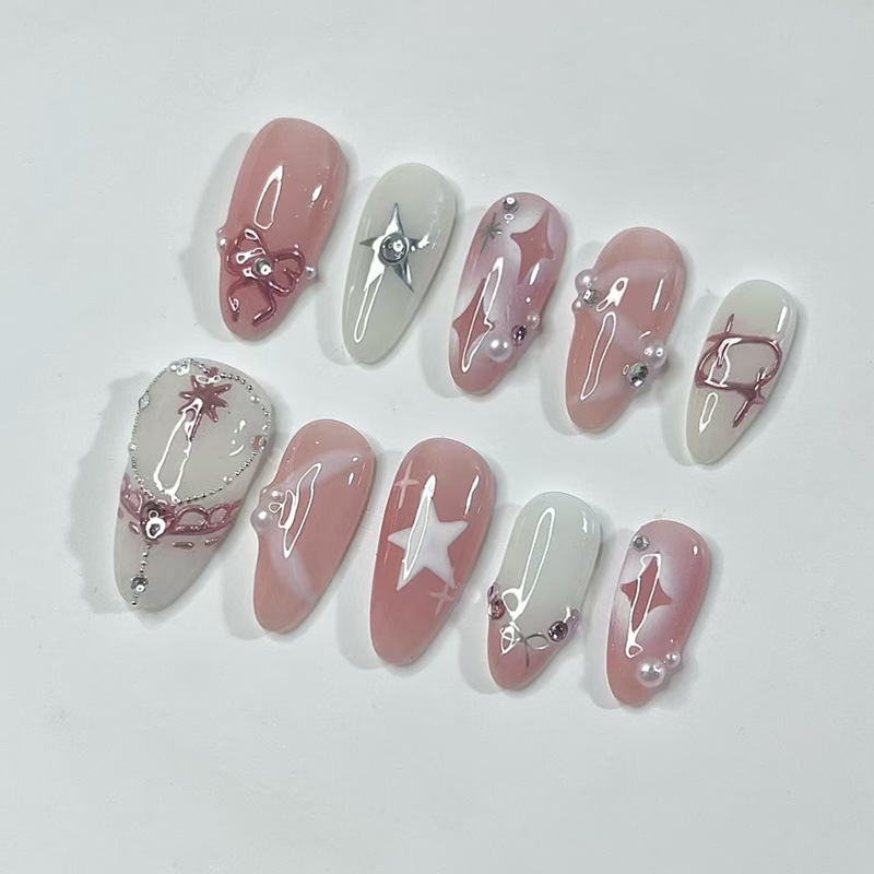 Juego de 24 Uds de uñas cortas - Nail Art Aesthetic reseña y precio