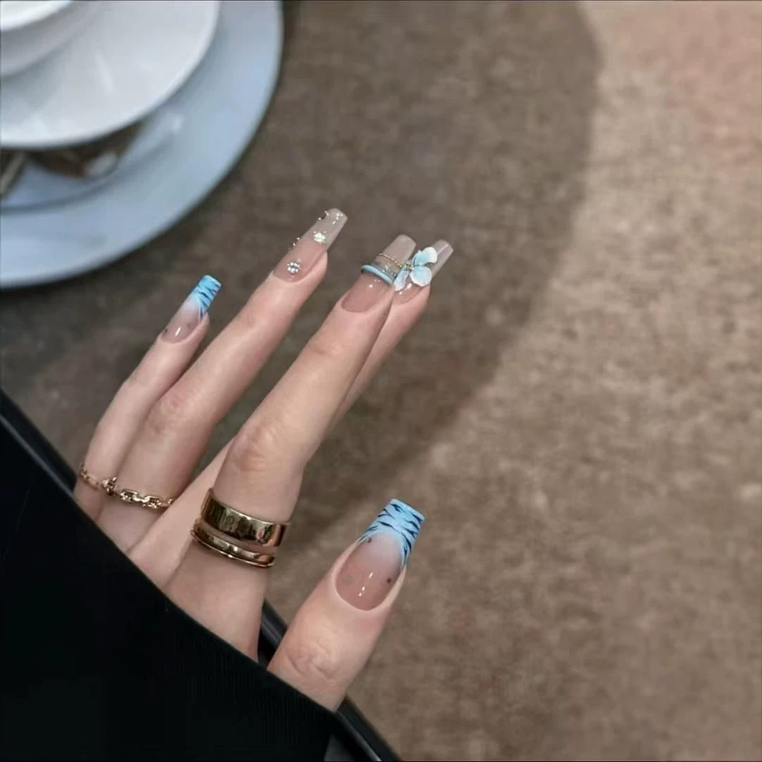10 Uñas Postizas Hechas a Mano - Nail Art Zebra reseña y precio