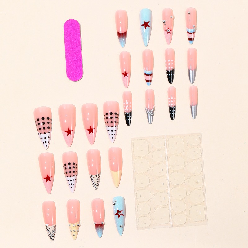 24 Uñas Postizas Largas Estilo - Nail Art Zebra reseña y precio