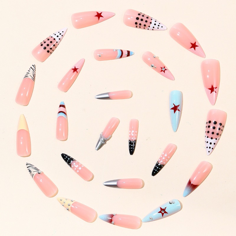 24 Uñas Postizas Largas Estilo - Nail Art Zebra reseña y precio