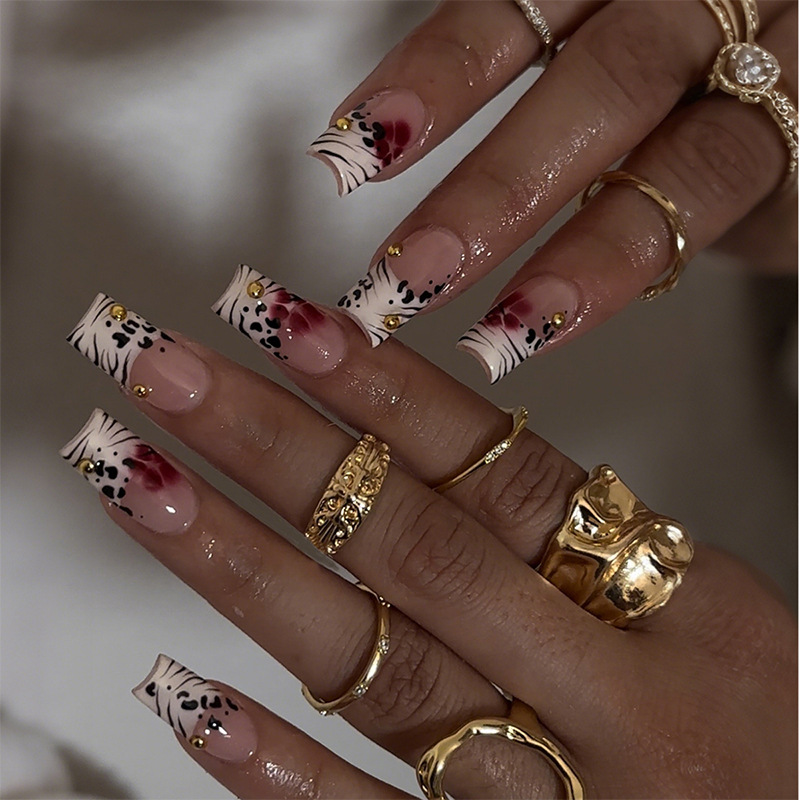 24 Uds. Uñas Postizas Francesa - Nail Art Zebra reseña y precio