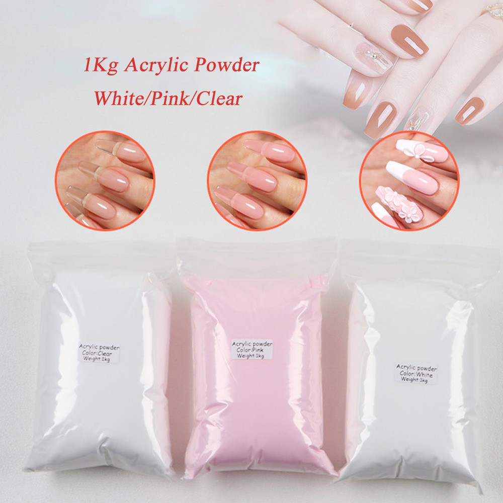 Polvo acrílico de 1kg para uña - Acrylic Powder Clear reseña y precio