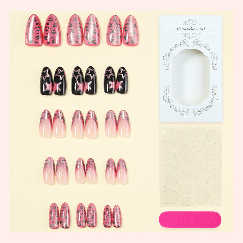 24 Uñas Postizas Y2K Rosa Zebr - Nail Art Zebra reseña y precio