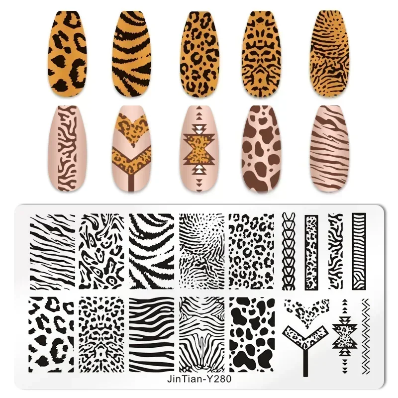 Placas de estampado de leopard - Nail Art Zebra reseña y precio