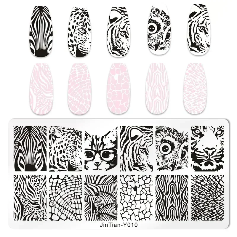 Placas de estampado de leopard - Nail Art Zebra reseña y precio
