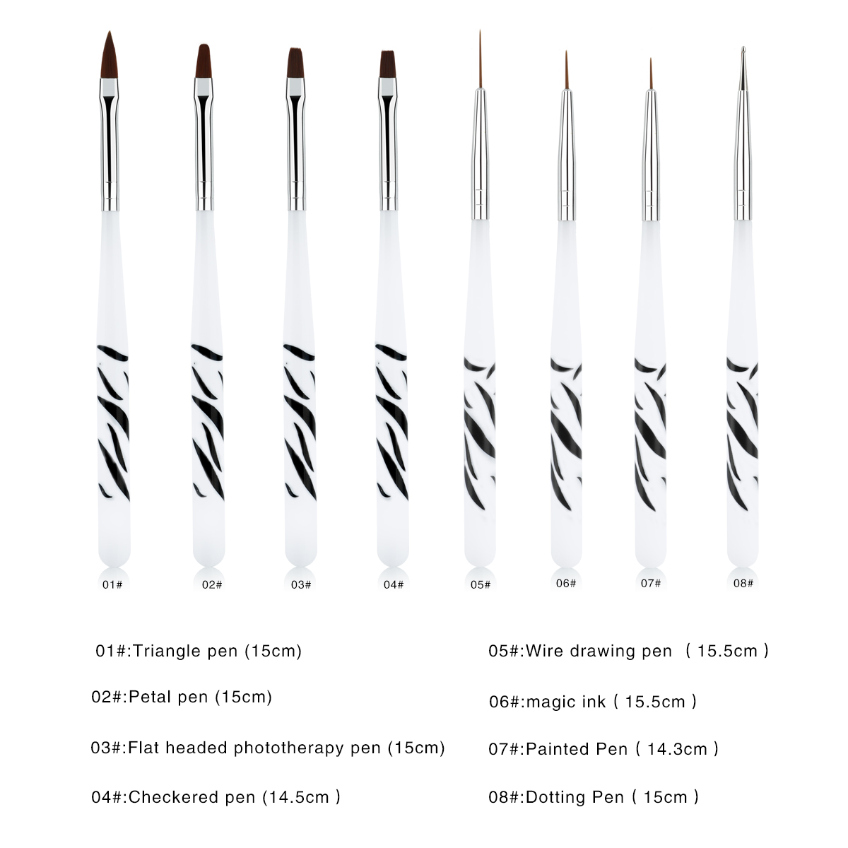 Juego de pinceles para uñas co - Nail Art Zebra reseña y precio