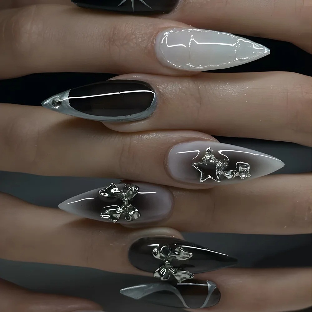 24 Uñas Postizas Dulces con Di - Nail Art Aesthetic reseña y precio