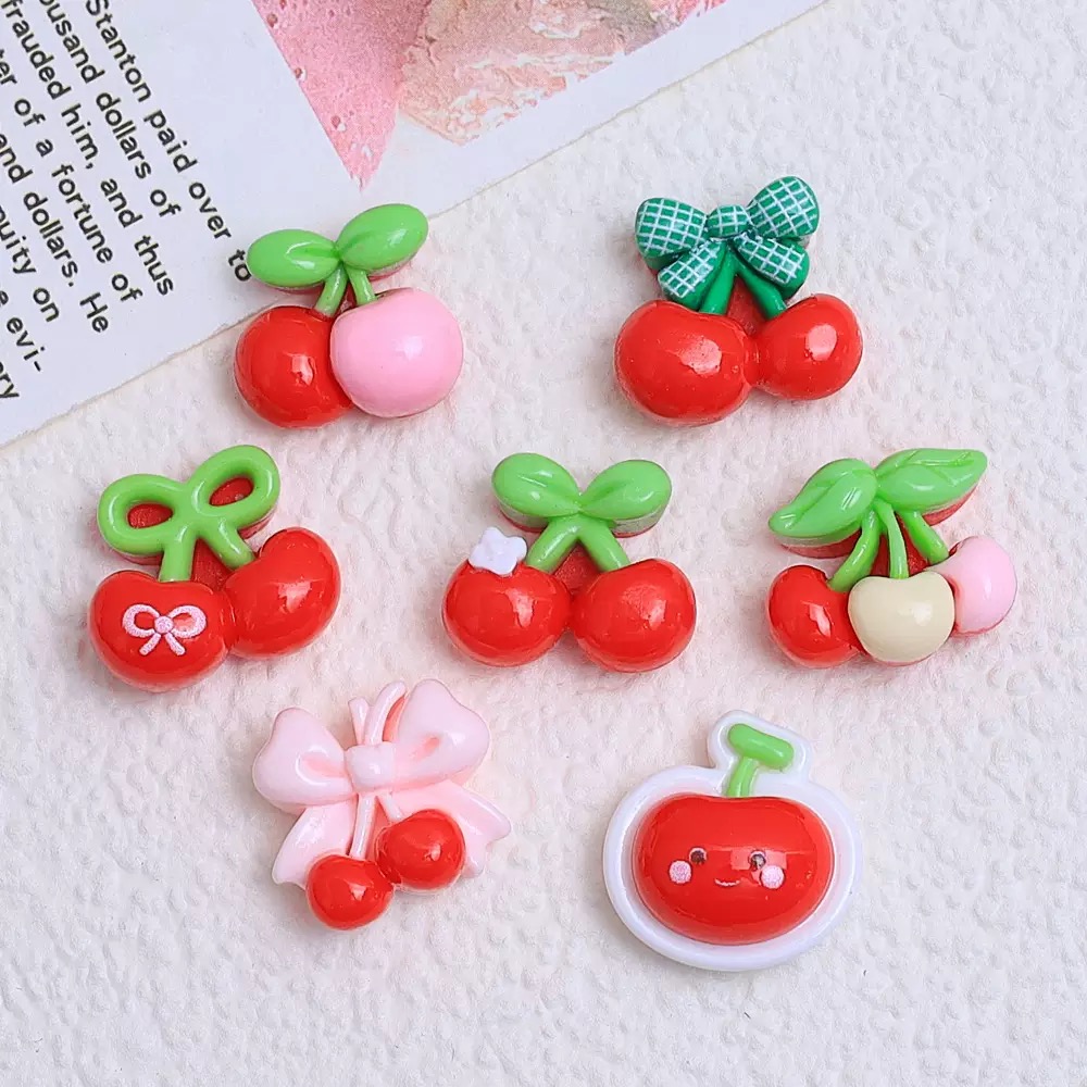 20 piezas Mini dibujos animado - Nail Art Red Cherry reseña y precio