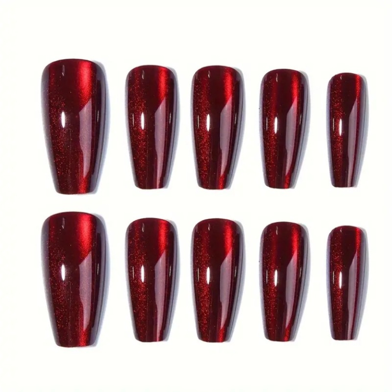 24 Uds. Ojo de gato rojo usand - Nail Art Red Cherry reseña y precio