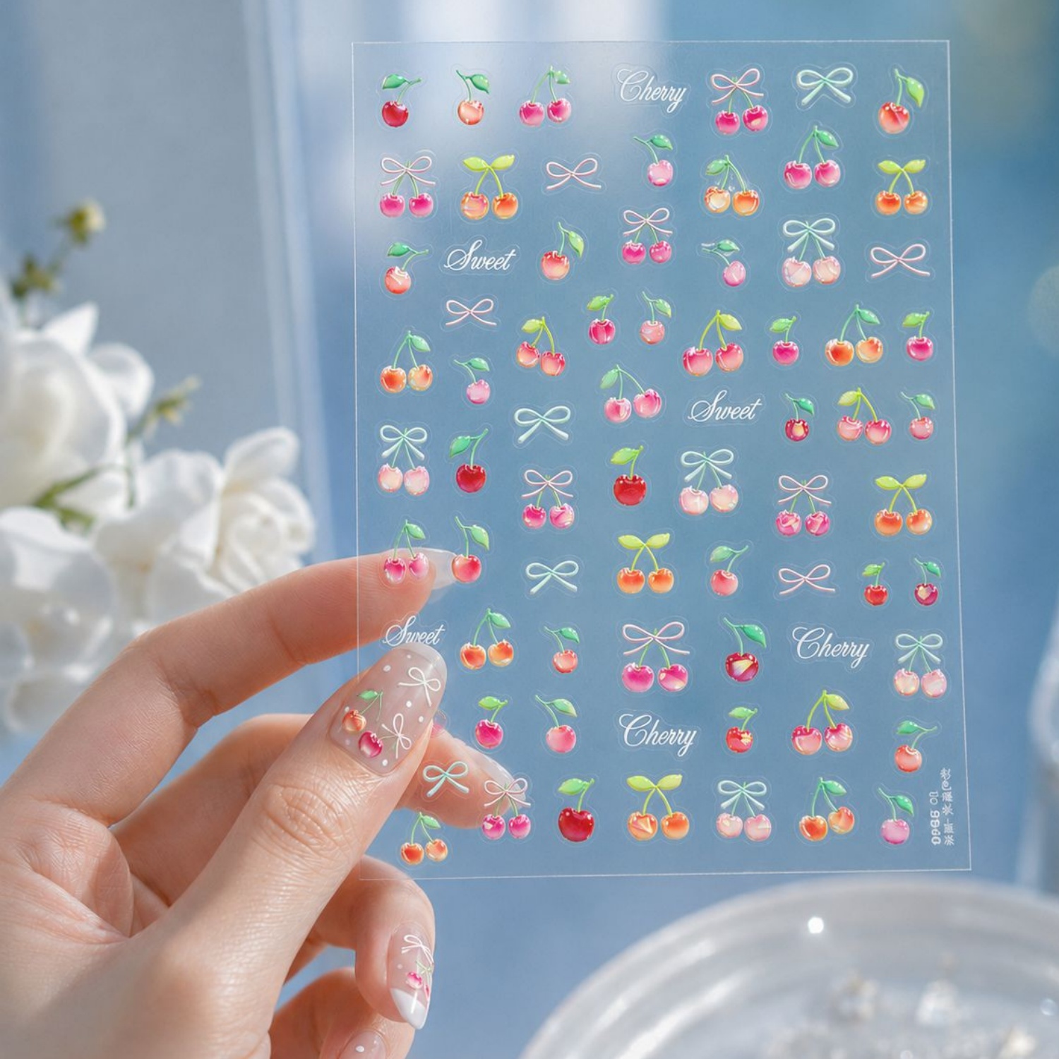 Adhesivos para Uñas 5D con Dis - Nail Art Red Cherry reseña y precio