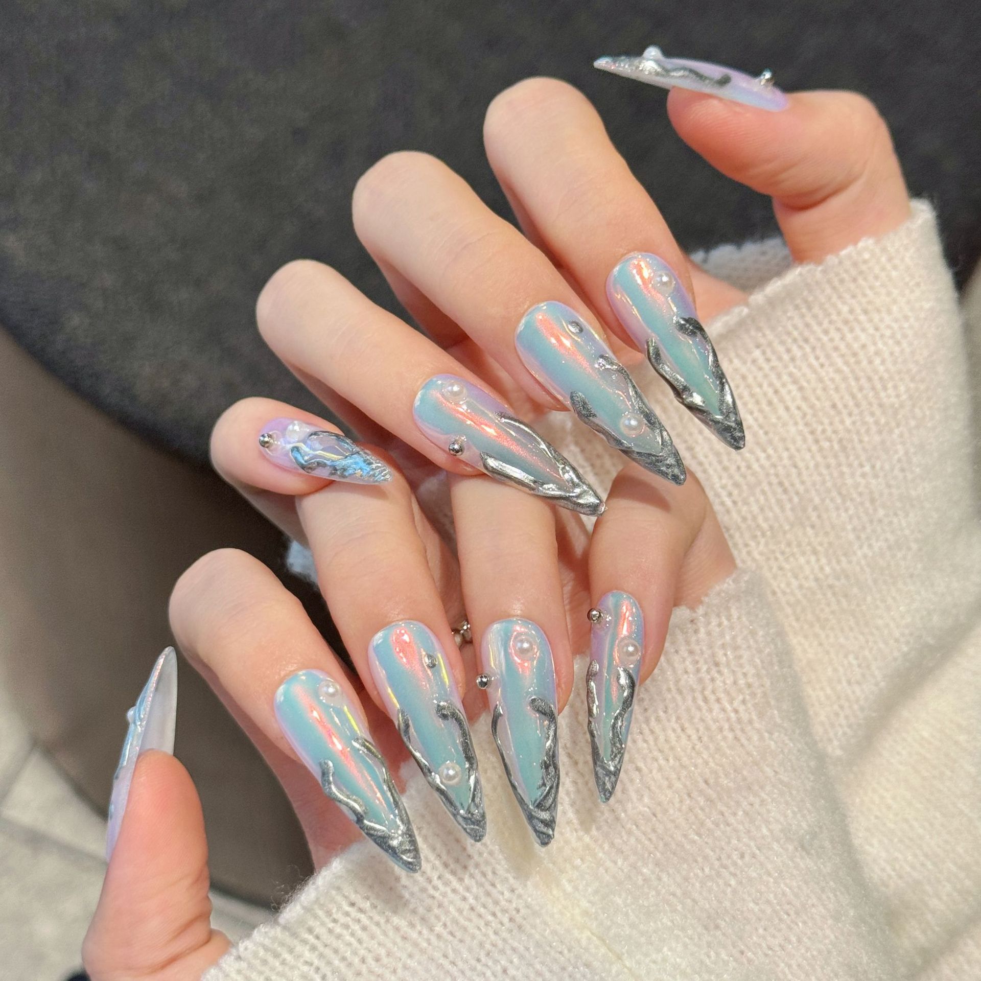 10 Uds. De uñas postizas de ag - Nail Art Aesthetic reseña y precio