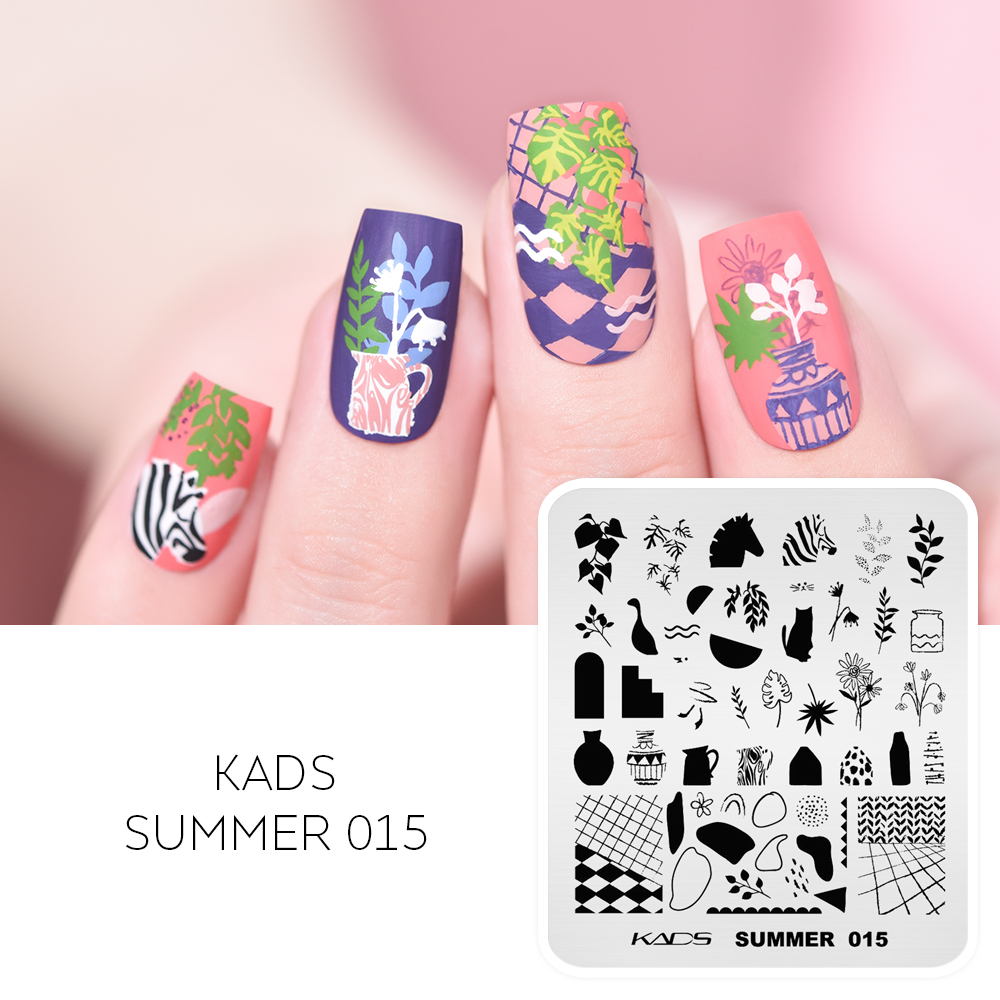 KADS Summer 015-placas para de - Nail Art Zebra reseña y precio