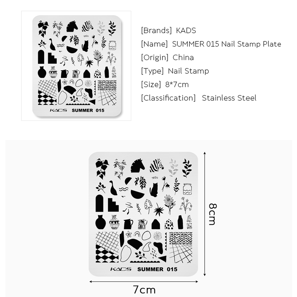 KADS Summer 015-placas para de - Nail Art Zebra reseña y precio
