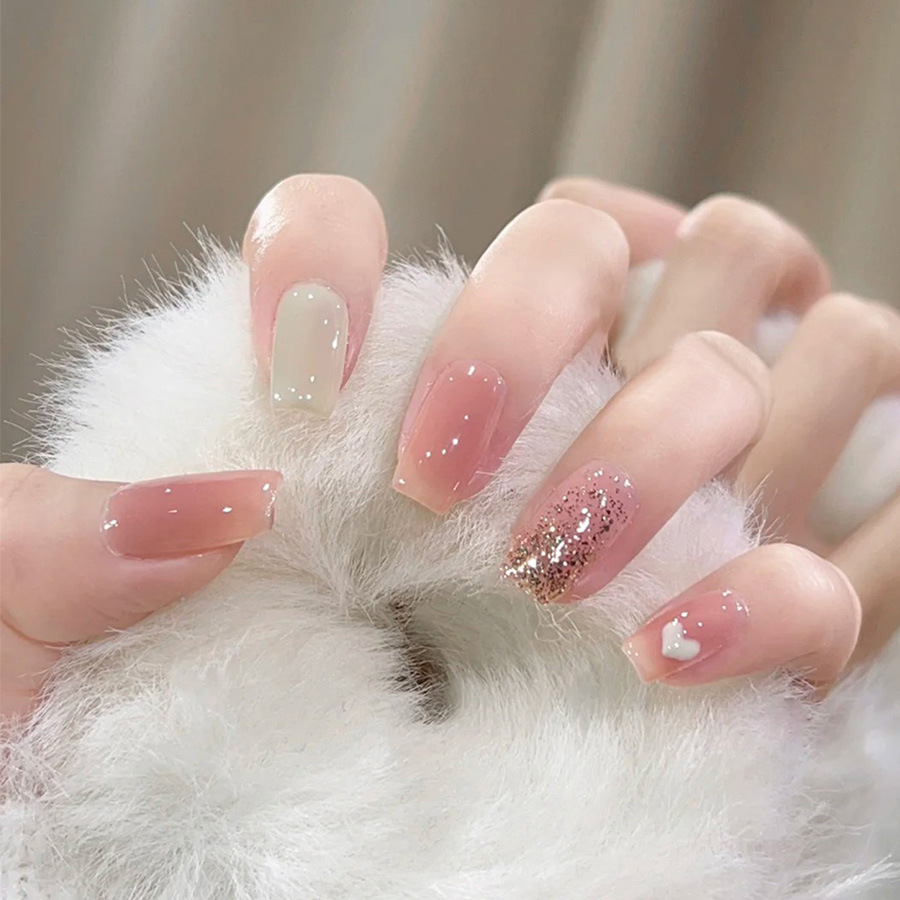 24 unids/set de uñas postizas  - Nail Art Aesthetic reseña y precio