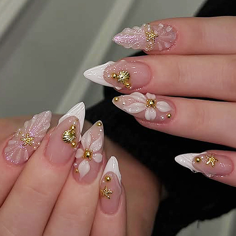 24 Uñas Postizas de Almendra c - Nail Art Aesthetic reseña y precio