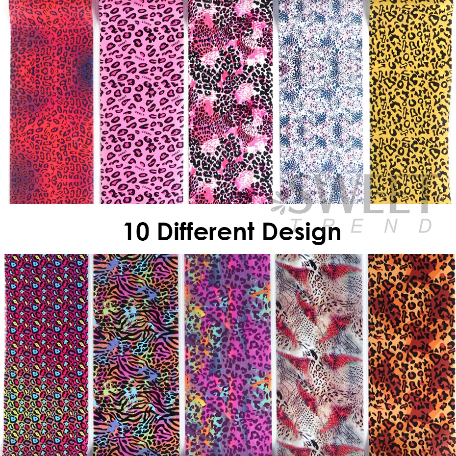 10 piezas de láminas de transf - Nail Art Zebra reseña y precio