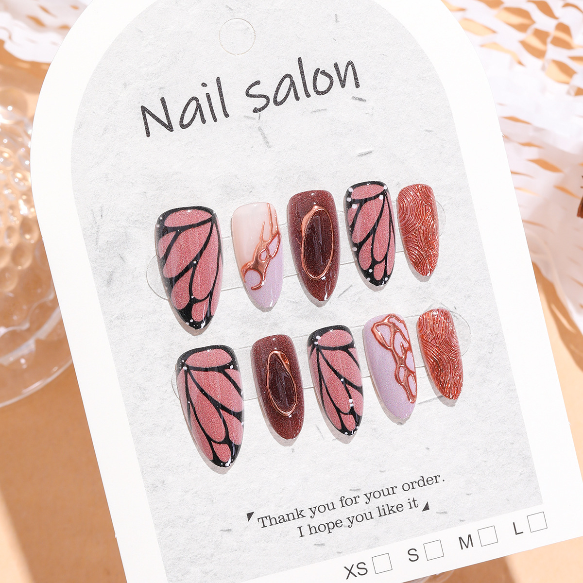10 Uds. De uñas postizas de ma - Nail Art Fake Nails reseña y precio