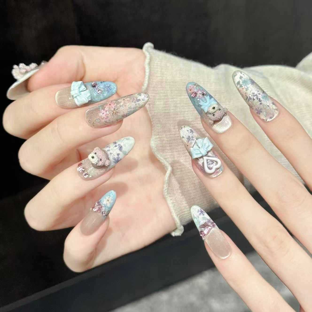 10 piezas de decoración de uña - Nail Art Oval reseña y precio