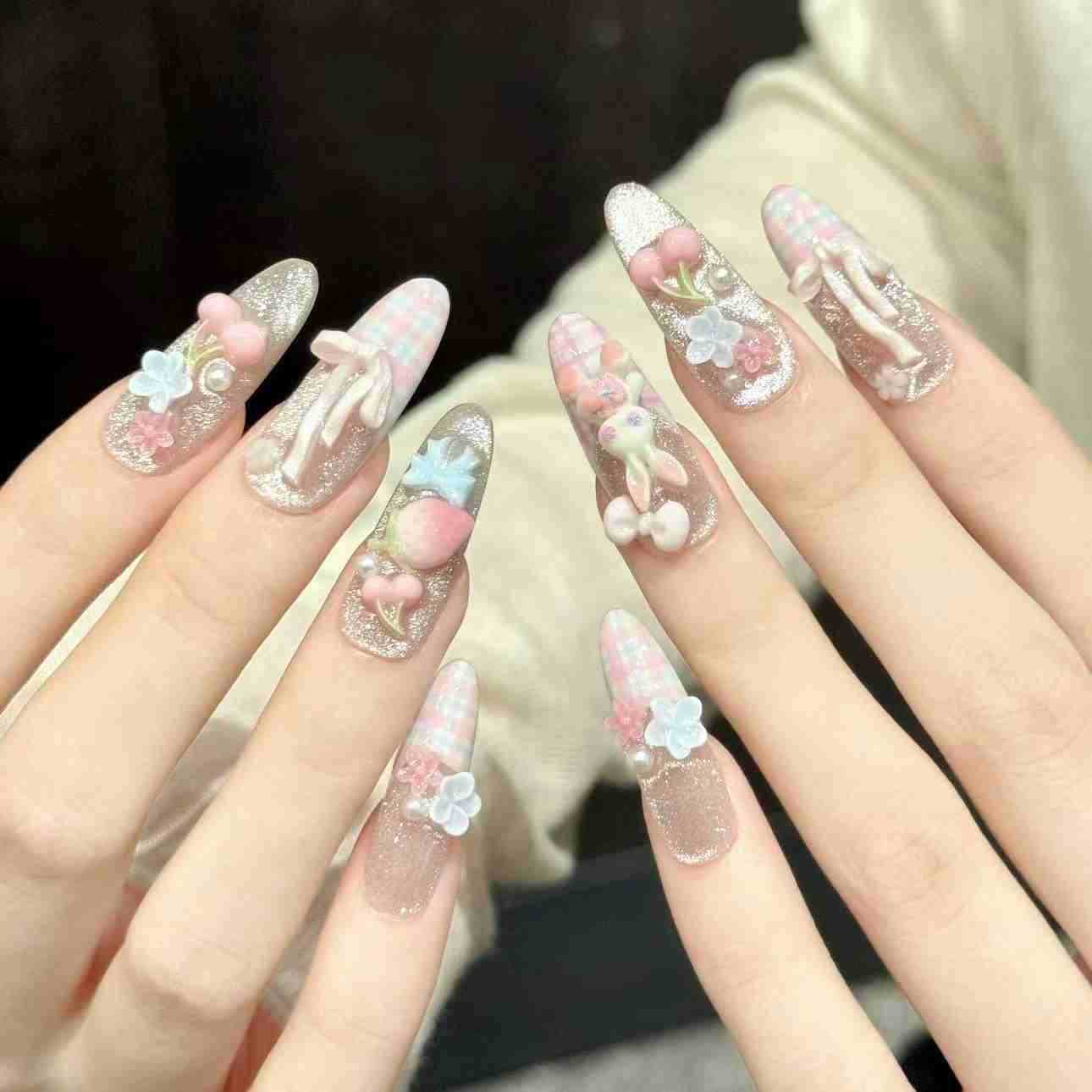 10 piezas de decoración de uña - Nail Art Oval reseña y precio