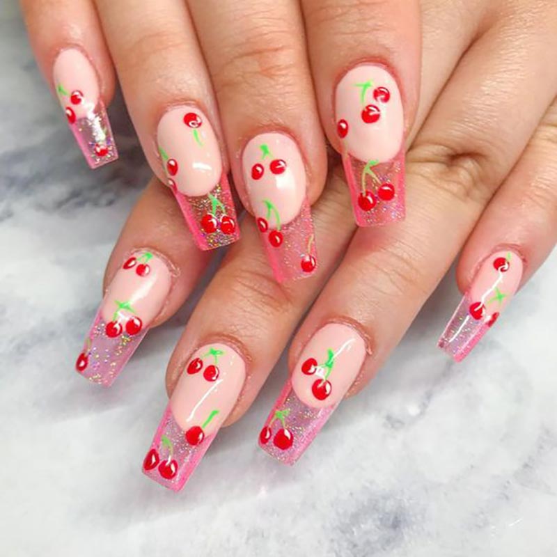 1 hoja de pegatinas 3D para de - Nail Art Red Cherry reseña y precio