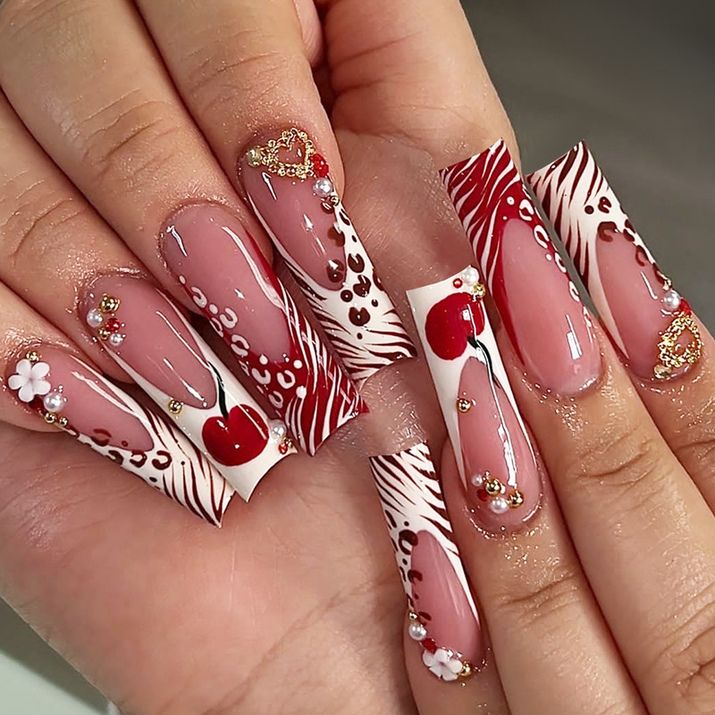 24 Uñas Postizas Largas con Fo - Nail Art Zebra reseña y precio