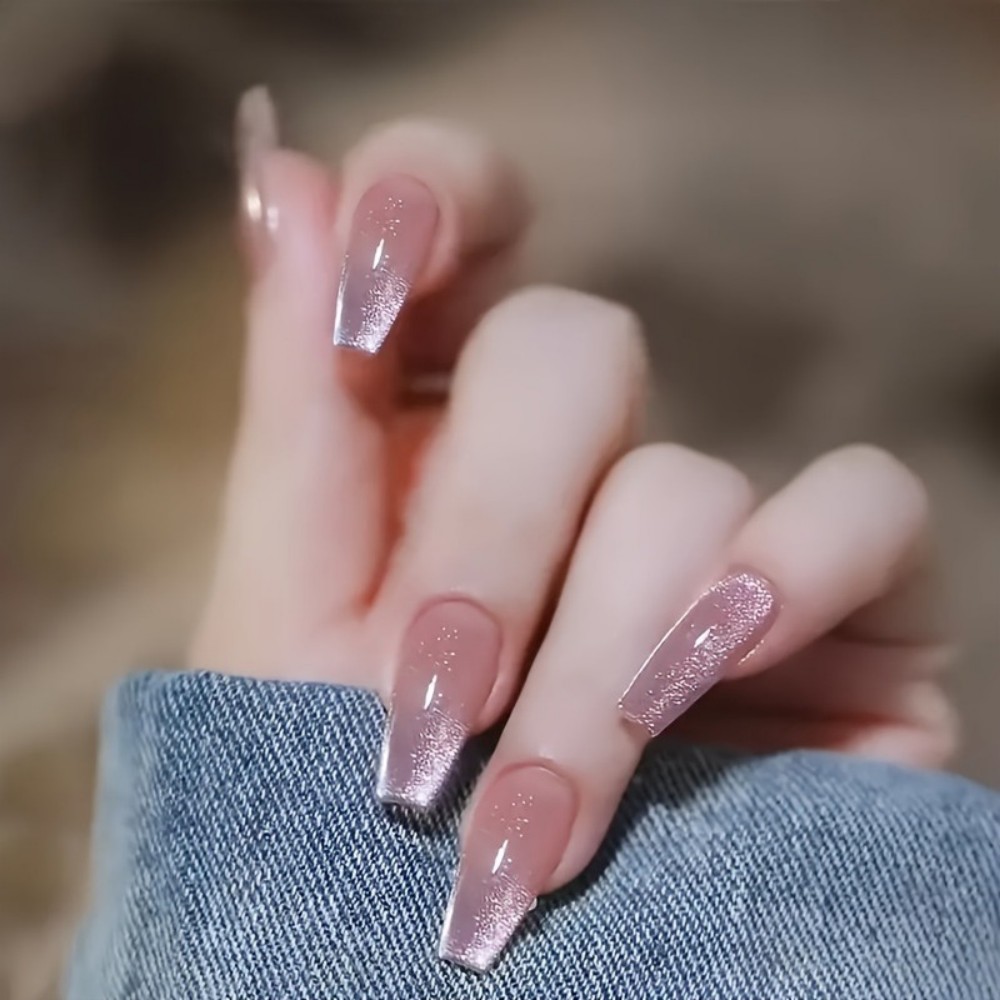 24 Uñas Postizas Largas con Di - Nail Art Aesthetic reseña y precio