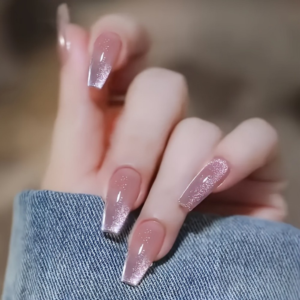 24 Uñas Postizas Largas con Di - Nail Art Aesthetic reseña y precio