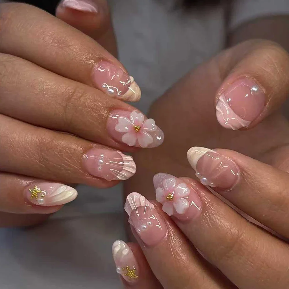 Uñas postizas francesas ovalad - Nail Art Oval reseña y precio