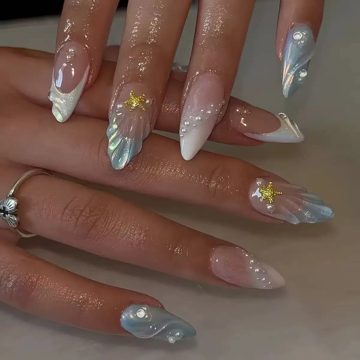 Uñas postizas francesas ovalad - Nail Art Oval reseña y precio
