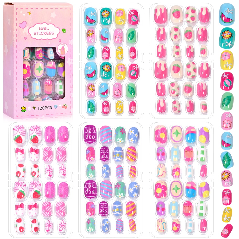 Juego de 5 piezas de 120 pieza - Nail Art Fake Nails reseña y precio