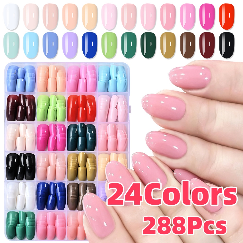 24 Colores (288 Piezas) Uñas P - Nail Art Oval reseña y precio