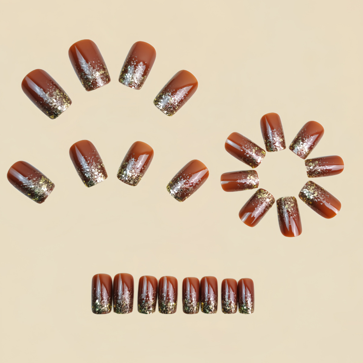 Uñas postizas medianas cortas, - Nail Art Aesthetic reseña y precio