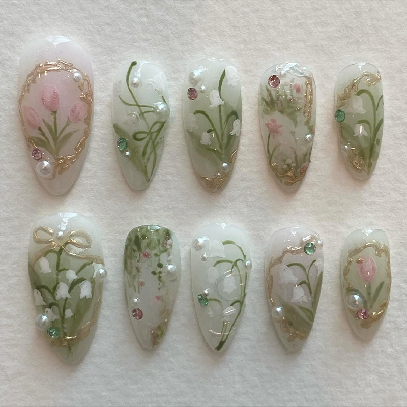 Juego de 24 Uñas Postizas Fran - Nail Art Oval reseña y precio