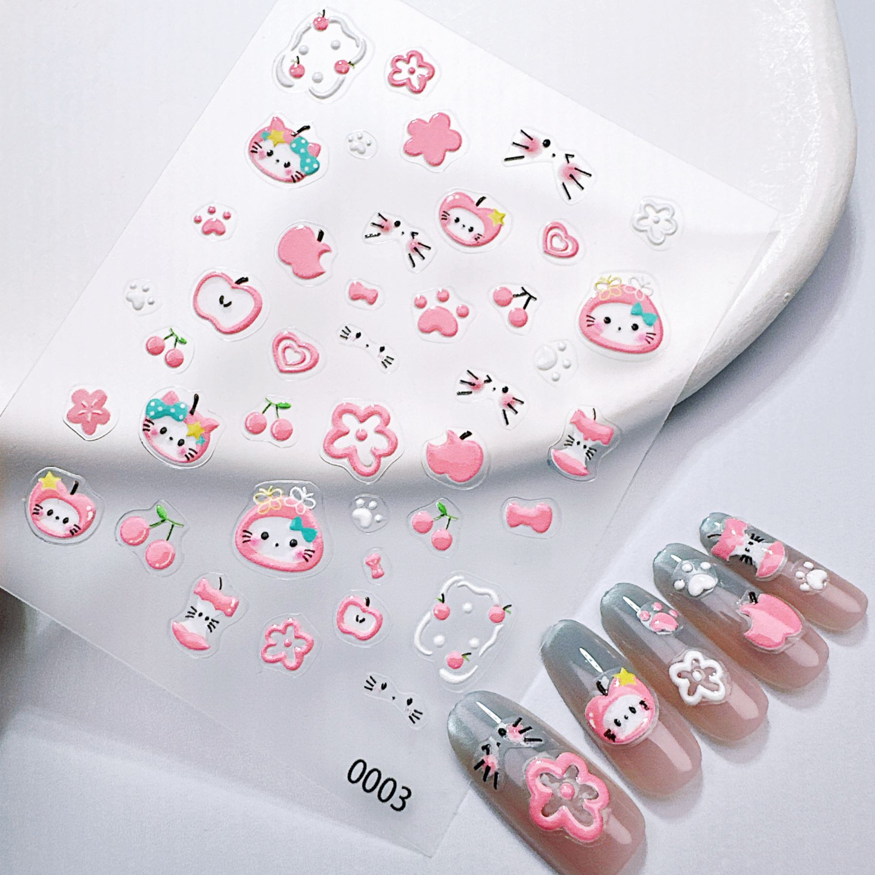 1 unidad de pegatinas para uña - Nail Art Red Cherry reseña y precio