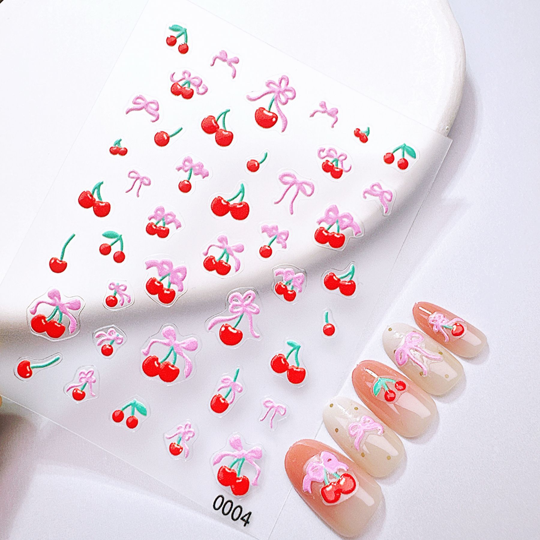 1 unidad de pegatinas para uña - Nail Art Red Cherry reseña y precio