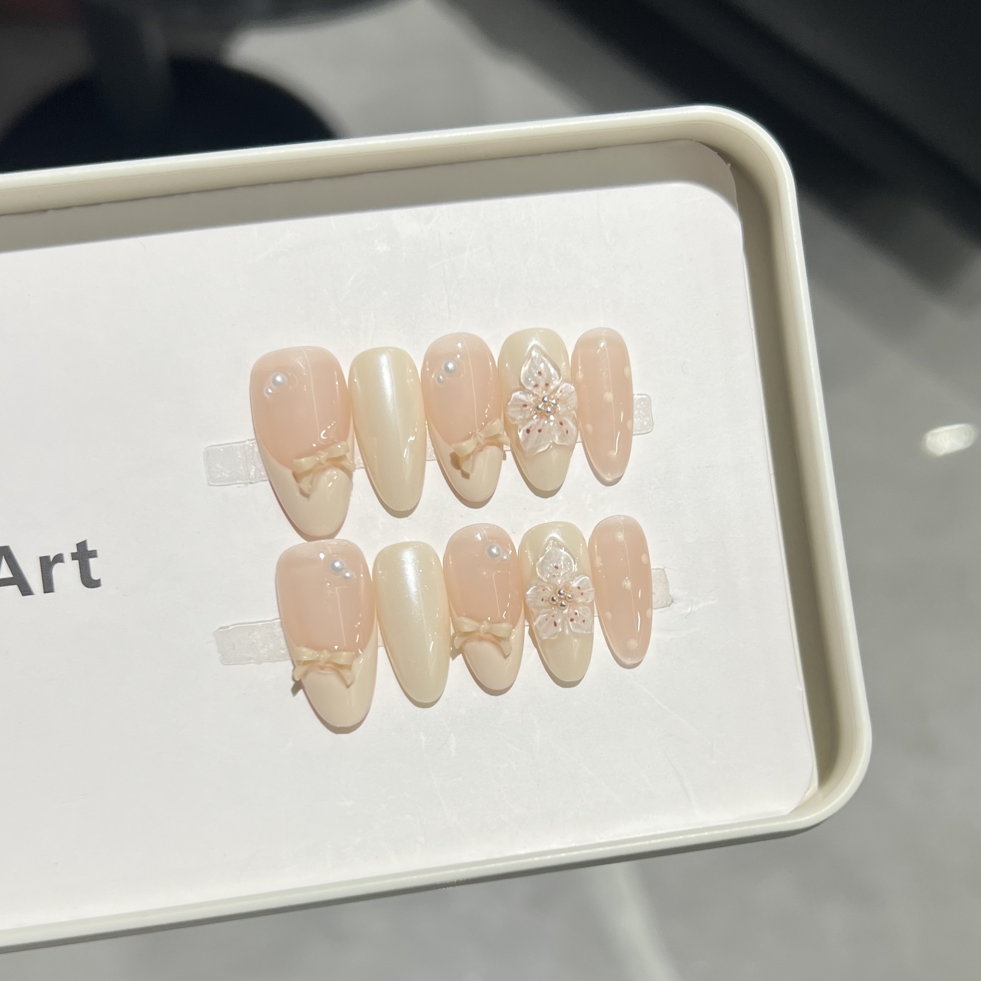 10 Uñas Postizas de Color Nude - Nail Art Aesthetic reseña y precio